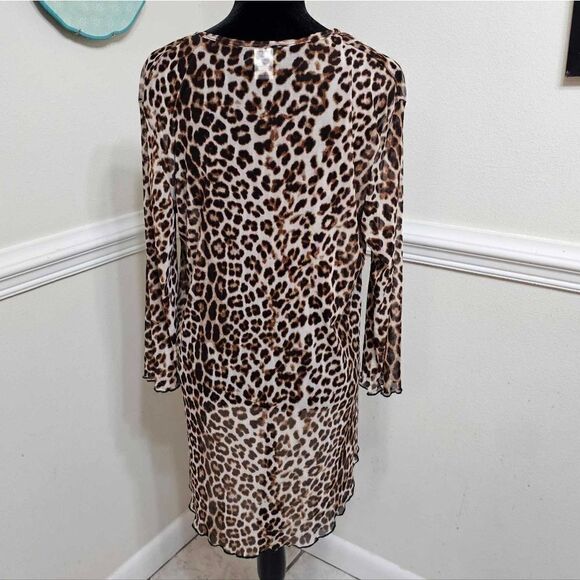 NWOT! Sheer Leopard High-Low Tunic - Picture 7 of 10